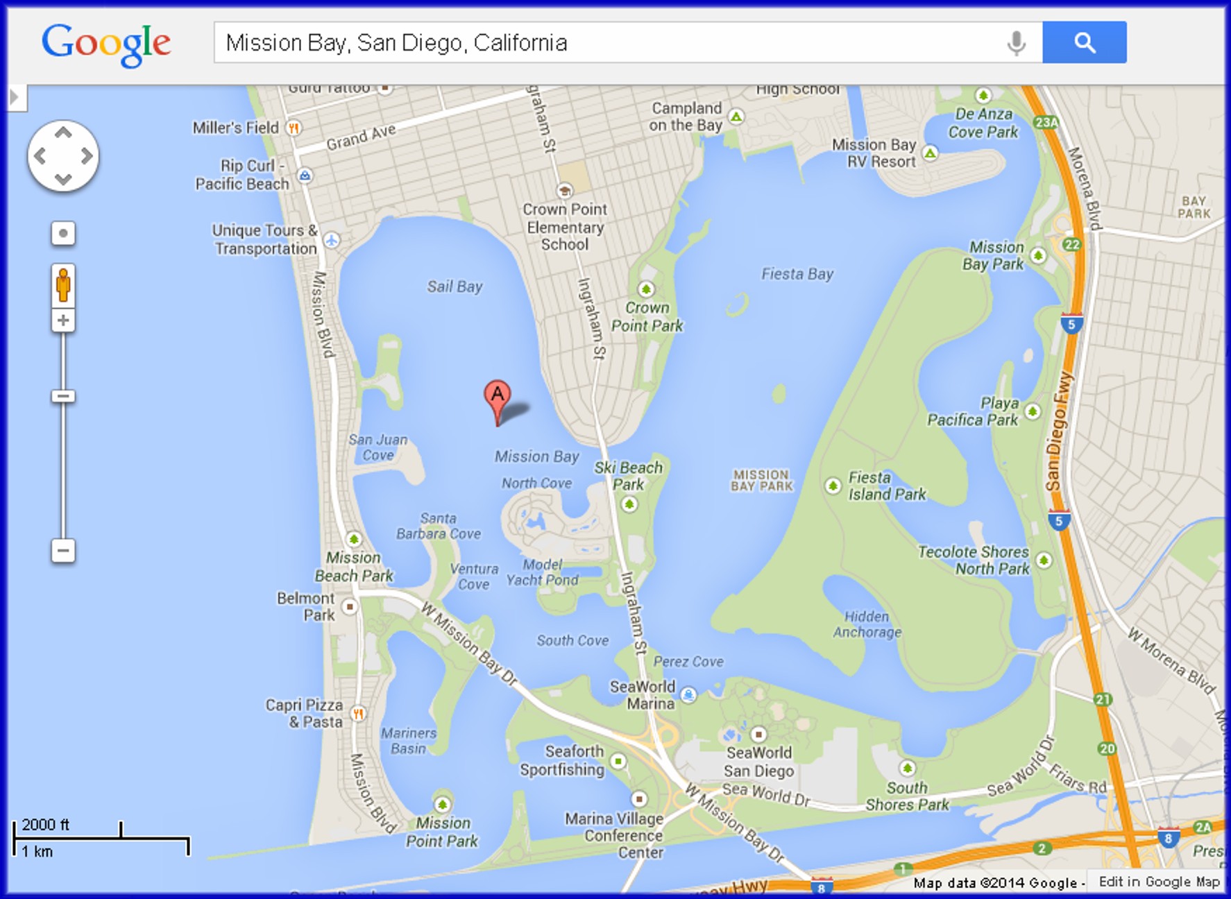 30 Mission Bay San Diego Map Maps Database Source